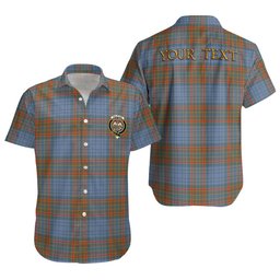 ScotsTee Shop Scottish Ralston UK Weathered Clan Crest Personalized Tartan Short Sleeve Shirt