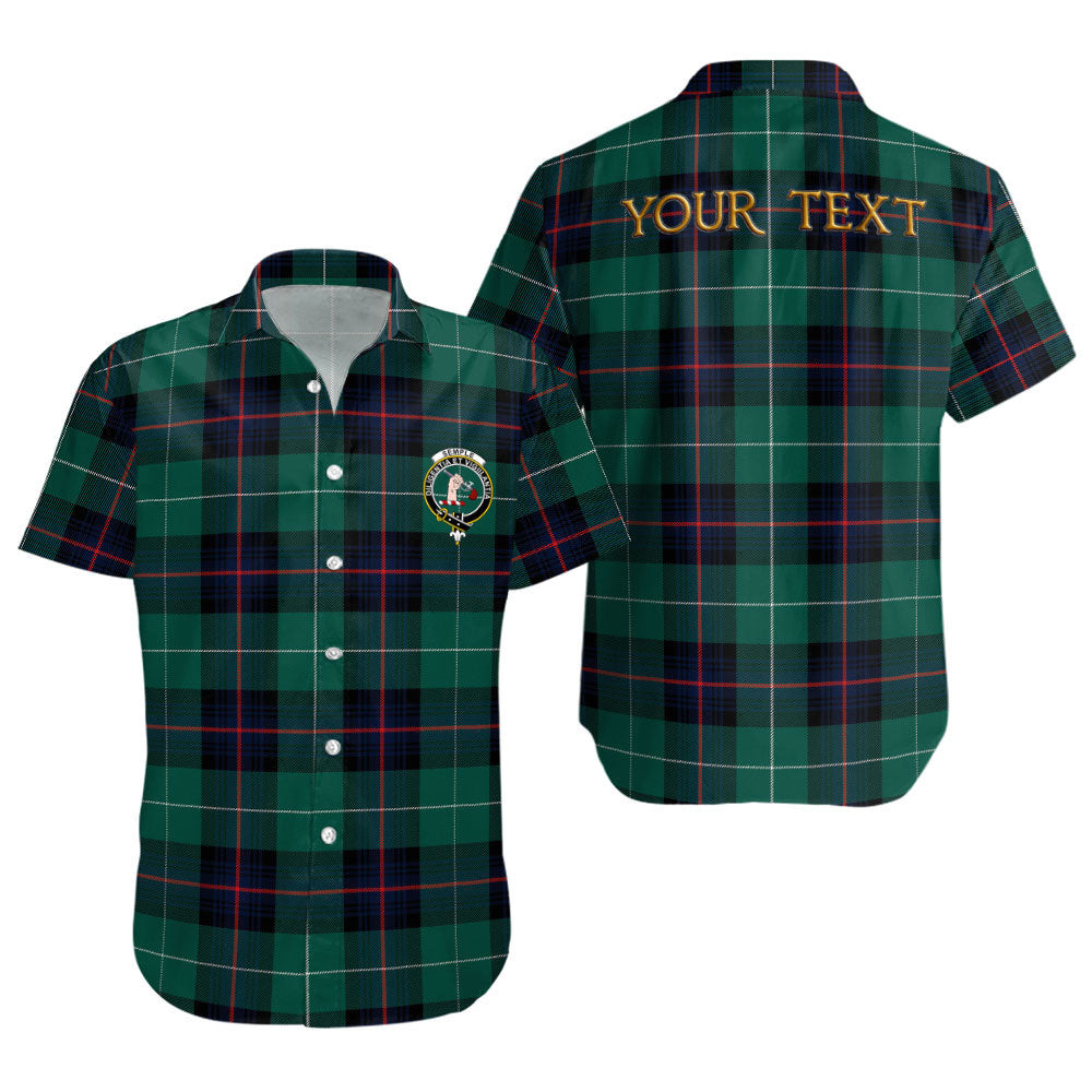 ScotsTee Shop Scottish Semple Modern Clan Crest Personalized Tartan Short Sleeve Shirt