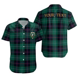 ScotsTee Shop Scottish Semple Modern Clan Crest Personalized Tartan Short Sleeve Shirt