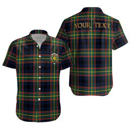ScotsTee Shop Scottish MacLeish Modern Clan Crest Personalized Tartan Short Sleeve Shirt