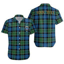 ScotsTee Shop Scottish Syme Ancient Clan Crest Personalized Tartan Short Sleeve Shirt