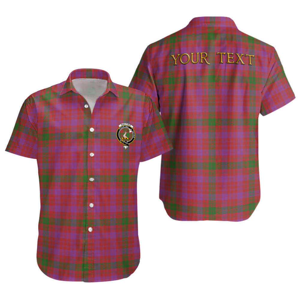 ScotsTee Shop Scottish MacTier Ancient Clan Crest Personalized Tartan Short Sleeve Shirt