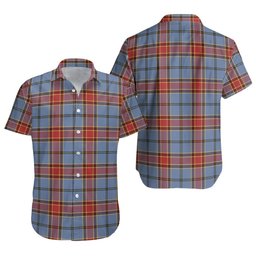 ScotsTee Shop Scottish Traill (Trayle) Ancient Clan Crest Personalized Tartan Short Sleeve Shirt