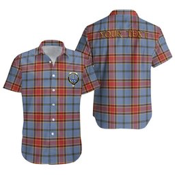 ScotsTee Shop Scottish Traill (Trayle) Ancient Clan Crest Personalized Tartan Short Sleeve Shirt