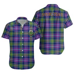 ScotsTee Shop Scottish Yule Modern Clan Crest Personalized Tartan Short Sleeve Shirt