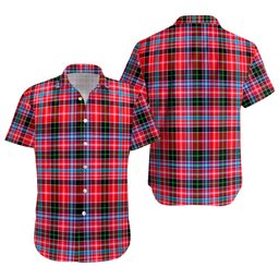 ScotsTee Shop Scottish Udny Clan Crest Personalized Tartan Short Sleeve Shirt