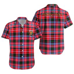 ScotsTee Shop Scottish Udny Clan Crest Personalized Tartan Short Sleeve Shirt