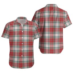 ScotsTee Shop Scottish Warden Weathered Clan Crest Personalized Tartan Short Sleeve Shirt