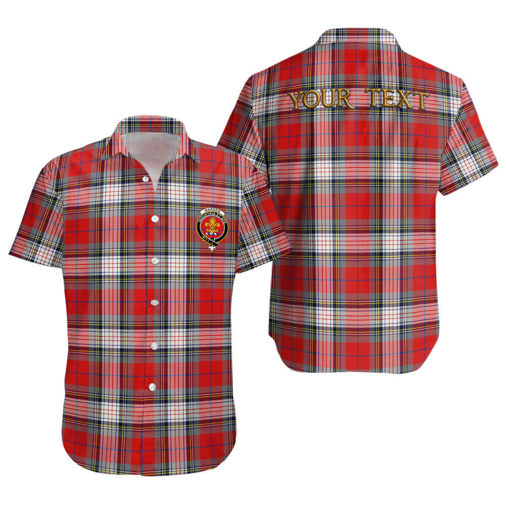 ScotsTee Shop Scottish Warden Modern Clan Crest Personalized Tartan Short Sleeve Shirt