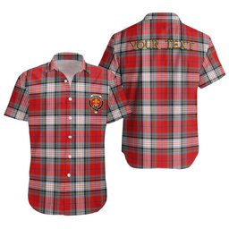 ScotsTee Shop Scottish Warden Modern Clan Crest Personalized Tartan Short Sleeve Shirt