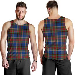 ScotsTee Shop Scottish Beattie Modern Clan Crest Personalized Tartan Tank Top for Men