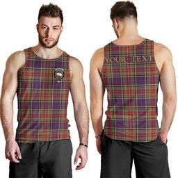 ScotsTee Shop Scottish Beaton Weathered Clan Crest Personalized Tartan Tank Top for Men