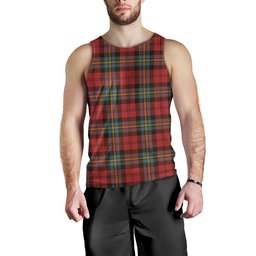 ScotsTee Shop Scottish Aitken Weathered Clan Crest Personalized Tartan Tank Top for Men