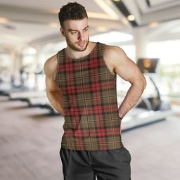 ScotsTee Shop Scottish Blackstock Hunting Weathered Clan Crest Personalized Tartan Tank Top for Men