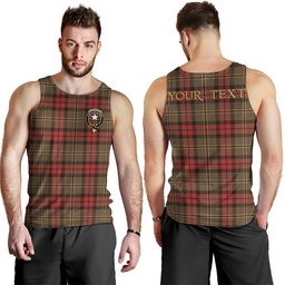 ScotsTee Shop Scottish Blackstock Hunting Weathered Clan Crest Personalized Tartan Tank Top for Men