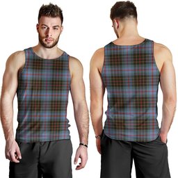 ScotsTee Shop Scottish Brodie Hunting Weathered Clan Crest Personalized Tartan Tank Top for Men