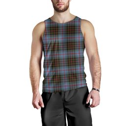 ScotsTee Shop Scottish Brodie Hunting Weathered Clan Crest Personalized Tartan Tank Top for Men