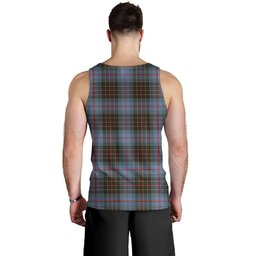 ScotsTee Shop Scottish Brodie Hunting Weathered Clan Crest Personalized Tartan Tank Top for Men