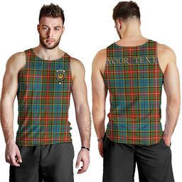 ScotsTee Shop Scottish Beattie Ancient Clan Crest Personalized Tartan Tank Top for Men