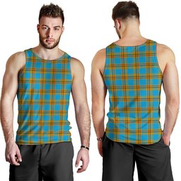 ScotsTee Shop Scottish Carlisle (Carlill) Ancient Clan Crest Personalized Tartan Tank Top for Men