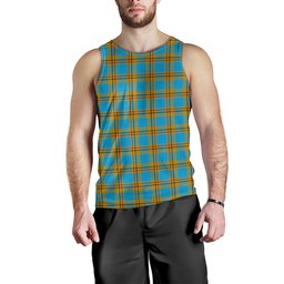 ScotsTee Shop Scottish Carlisle (Carlill) Ancient Clan Crest Personalized Tartan Tank Top for Men