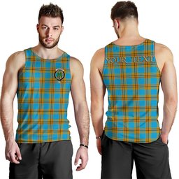 ScotsTee Shop Scottish Carlisle (Carlill) Ancient Clan Crest Personalized Tartan Tank Top for Men