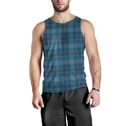 ScotsTee Shop Scottish Dempster Ancient Clan Crest Personalized Tartan Tank Top for Men