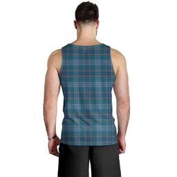 ScotsTee Shop Scottish Dempster Ancient Clan Crest Personalized Tartan Tank Top for Men
