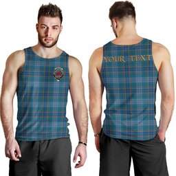 ScotsTee Shop Scottish Dempster Ancient Clan Crest Personalized Tartan Tank Top for Men