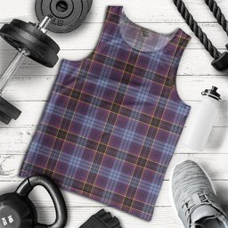 ScotsTee Shop Scottish Dempster Weathered Clan Crest Personalized Tartan Tank Top for Men