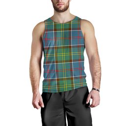 ScotsTee Shop Scottish Colville District Clan Crest Personalized Tartan Tank Top for Men
