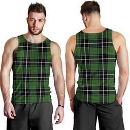 ScotsTee Shop Scottish Cleghorn Ancient Clan Crest Personalized Tartan Tank Top for Men