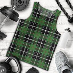 ScotsTee Shop Scottish Cleghorn Ancient Clan Crest Personalized Tartan Tank Top for Men