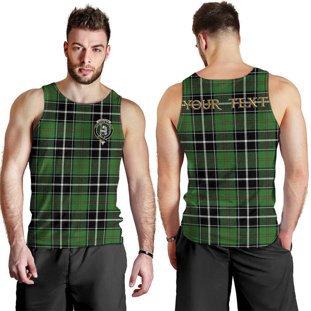ScotsTee Shop Scottish Cleghorn Ancient Clan Crest Personalized Tartan Tank Top for Men