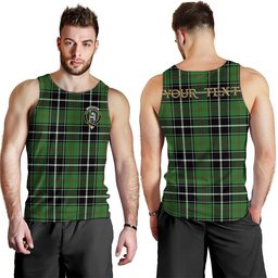 ScotsTee Shop Scottish Cleghorn Ancient Clan Crest Personalized Tartan Tank Top for Men