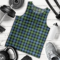 ScotsTee Shop Scottish Dyce Ancient Clan Crest Personalized Tartan Tank Top for Men