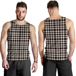 ScotsTee Shop Scottish Brodie Black & White Clan Crest Personalized Tartan Tank Top for Men