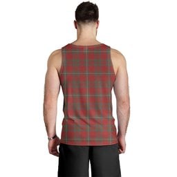 ScotsTee Shop Scottish Cruikshank Weathered Clan Crest Personalized Tartan Tank Top for Men