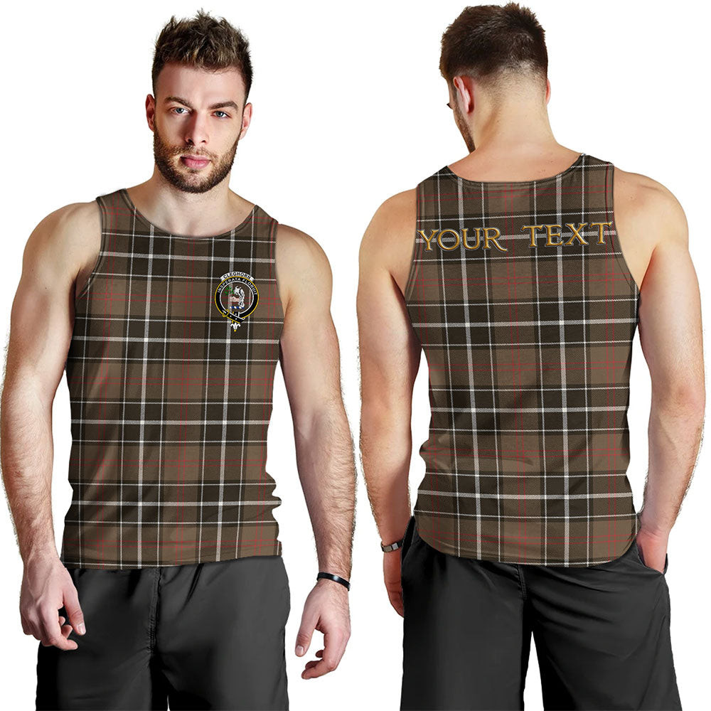 ScotsTee Shop Scottish Cleghorn Weathered Clan Crest Personalized Tartan Tank Top for Men