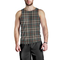 ScotsTee Shop Scottish Dinwoodie Weathered Clan Crest Personalized Tartan Tank Top for Men
