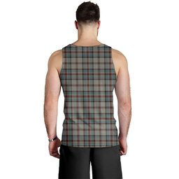 ScotsTee Shop Scottish Dinwoodie Weathered Clan Crest Personalized Tartan Tank Top for Men