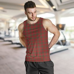 ScotsTee Shop Scottish Donachie Weathered Clan Crest Personalized Tartan Tank Top for Men