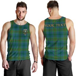 ScotsTee Shop Scottish Cranston Modern Clan Crest Personalized Tartan Tank Top for Men
