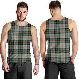 ScotsTee Shop Scottish Dinwoodie Modern Clan Crest Personalized Tartan Tank Top for Men