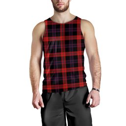 ScotsTee Shop Scottish Brown (Broun) Modern Clan Crest Personalized Tartan Tank Top for Men