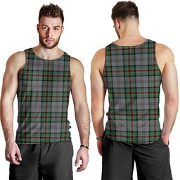 ScotsTee Shop Scottish Dinwoodie Ancient Clan Crest Personalized Tartan Tank Top for Men
