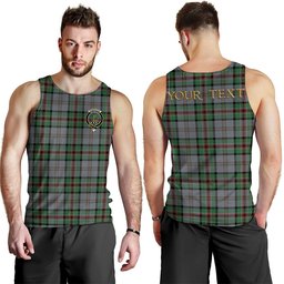 ScotsTee Shop Scottish Dinwoodie Ancient Clan Crest Personalized Tartan Tank Top for Men