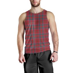 ScotsTee Shop Scottish Dalziel Weathered Clan Crest Personalized Tartan Tank Top for Men