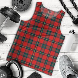 ScotsTee Shop Scottish Cruikshank Modern Clan Crest Personalized Tartan Tank Top for Men