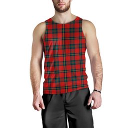ScotsTee Shop Scottish Cruikshank Modern Clan Crest Personalized Tartan Tank Top for Men